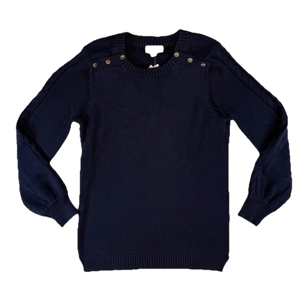 Seraphine Women Size S Bell Sleeve Detail Nursing Top Sweater Navy Blue NWT$95 - Picture 16 of 16